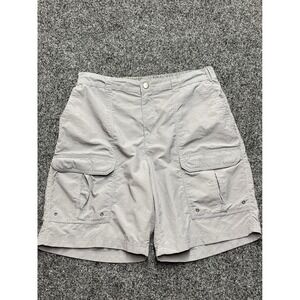 Croft & Barrow Mens Grey Nylon Ripstop Cargo Shorts Size 32